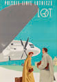 Plakat der polnischen Fluglinie LOT; Biuro Reklam RSW »Prasa«, Warschau,  um 1955