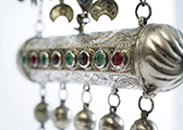 Halskette, Deir ez-Zor, nordöstliches Syrien, Ende 19. Jh. Silber, Glasperlen